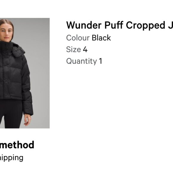 Lululemon Wunder Puff 600-Down-Fill Cropped Jacket Size 4, NWOT - Picture 5 of 8